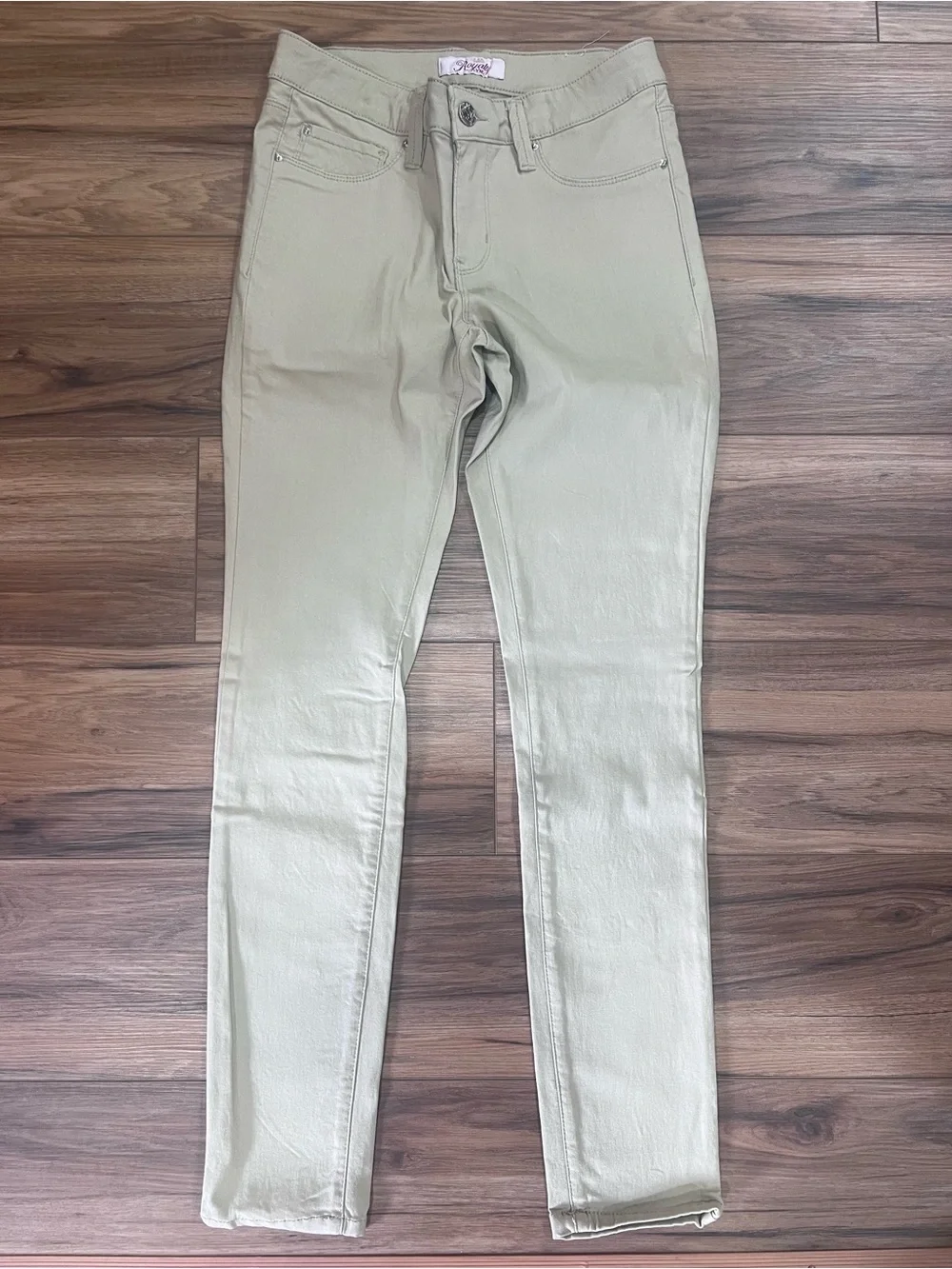 Royalty For Me Light Sage Skinny Jeans